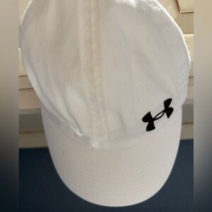 Under Armour White and Gray Cap
